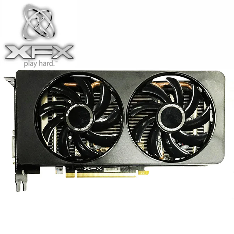 Видеокарта XFX R9 370 2 Гб, 256Bit GDDR5 для AMD R9 300 серии карт R9370 2 Гб HDMI DVI Radeon R9 370 1024SP, б/у-1