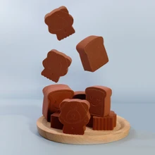 

Cartoon Wet Dry Double-use Makeup Puff Portable Travel Brown Bear Shapes Water-absorption Makeup Puff Female Beauty Tools