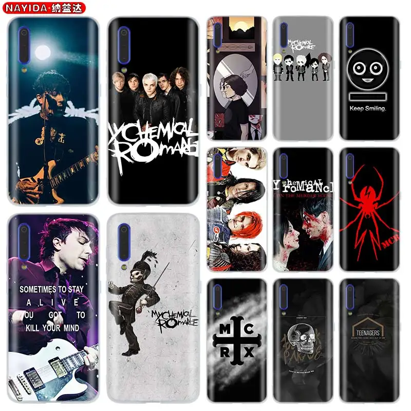 Silicone Case For Xiaomi 12 11 Ultra 10 9 8 a2 a3 Lite Mi 9se 6x Cc9 11Pro Cover My Chemical Romance Hard | Мобильные телефоны и