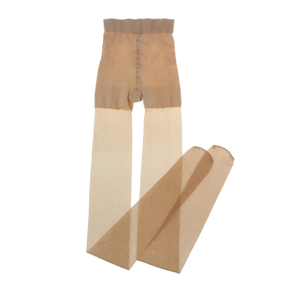 Womens Ultra Thin Pantyhose Leggings 20D Control Top Stretch Tight Black/Natural