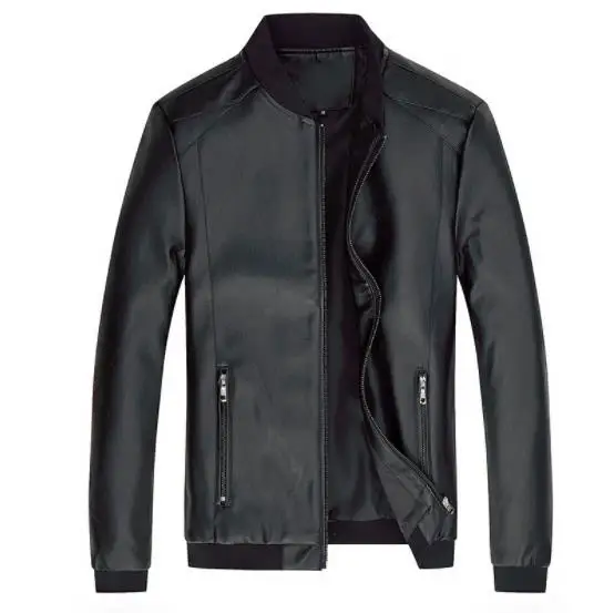 Мужское осеннее кожаное пальто chaqueta hombre облегающие зимние кожаные куртки повседневная верхняя одежда ветровка мужской бомбер