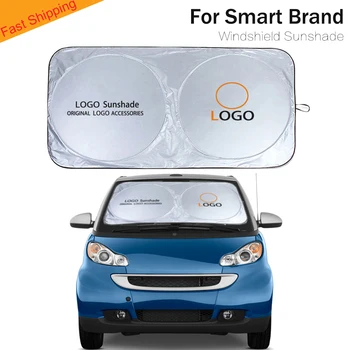 

For smart car sunshade driving cooling sun shade cover blind protector car logo windshield shade window parasol auto 2020 new