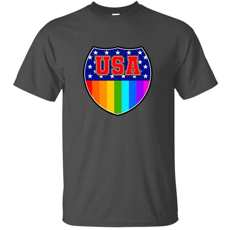 

Customize Summer Usa Pride T Shirt For Mens Cotton Gray Homme Comic Men's T-Shirts Short-Sleeve Camisas Shirt Tee Top