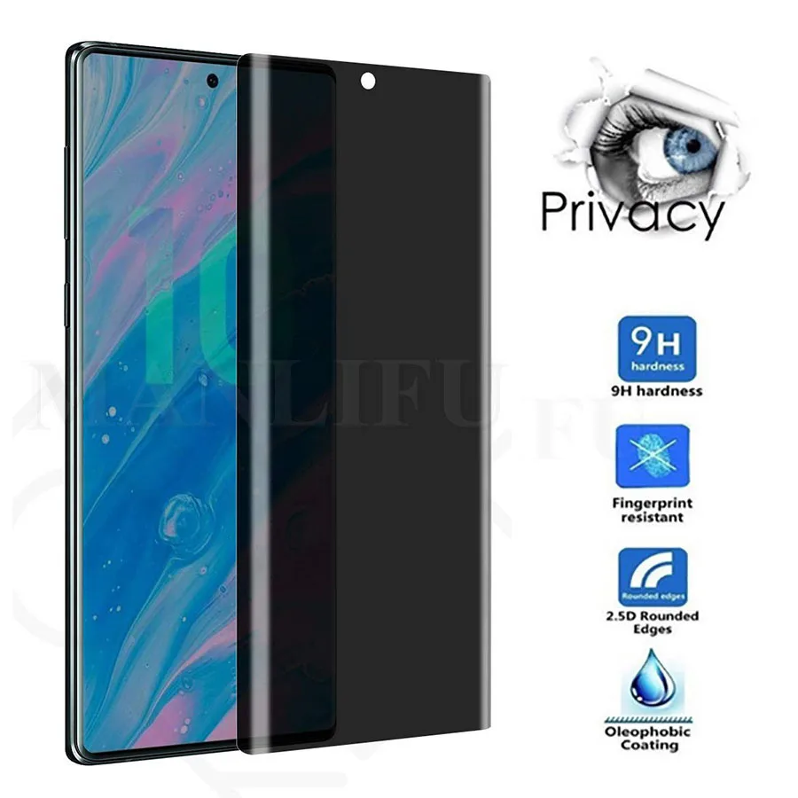 

3D Full Cover Screen Protector Privacy Anti-Spy Tempered Glass Note 10 Pro Case Friendly Glass For Samsung Galaxy Note 10 Pro