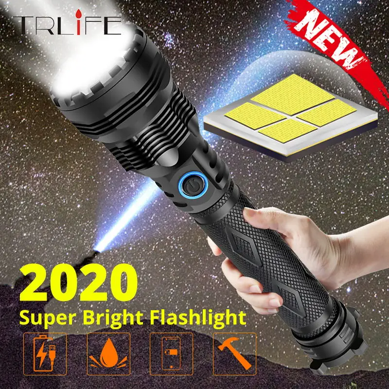 2020 Newest Quad-core Most Powerful LED Flashlight XLamp XHP70.2 XPH50.2 Zoomable 3 lighting modes Torch Use 26650 for Camp | Лампы и