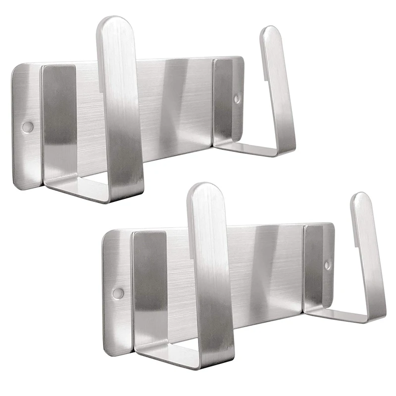 

Pot Holder, Wall-Mounted 304 Stainless Steel Lid Organizer Bracket, Punch-Free, Kitchen Cooking Utensils Tool (Set Of 2)