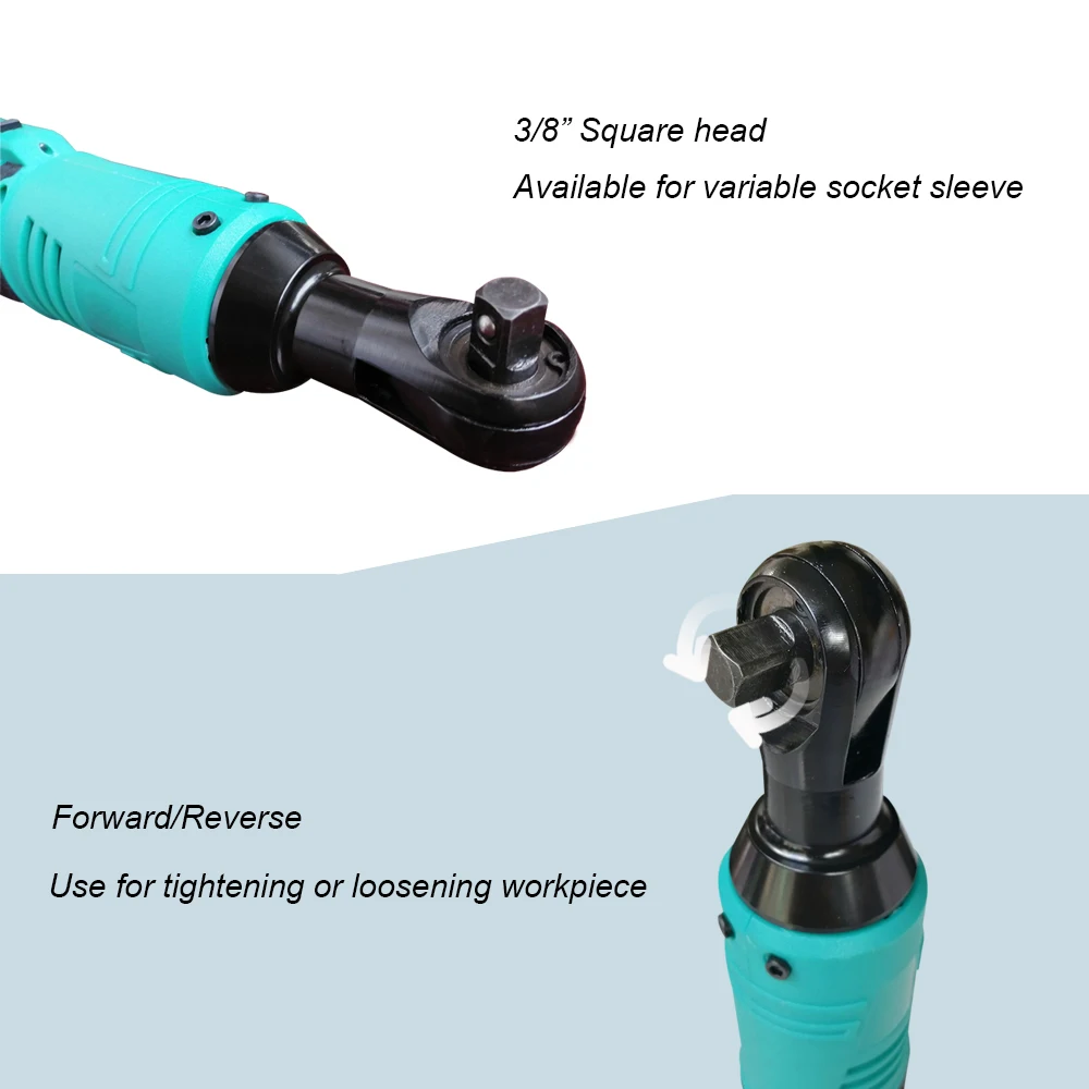 38” Electric Wrench Kit 1300mAh Rechargeable Li-ion Battery 16.8V Cordless Multifunctional Ratchet Wrench With Socket Tools (7)