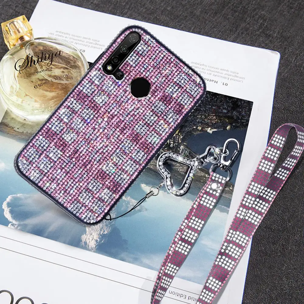 YueTuo Блестящий Алмазный чехол для телефона etui, чехол, чехол для huawei honor 20 9x pro 8x10 lite p smart psmart для honor 20 силиконовый