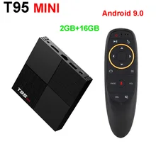 T95 Мини Смарт ТВ приставка Android 9,0 H6 четырехъядерный Cortex-A53 приставка 2 Гб ОЗУ 16 Гб EMMC 6K HD поддерживает YouTube медиаплеер