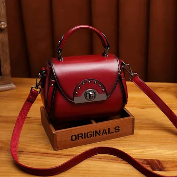 

Genuine Leather Messenger Bag Women's 2020 New Fashion Versatile Leather Shoulder Bag Women's Square Sling Bag