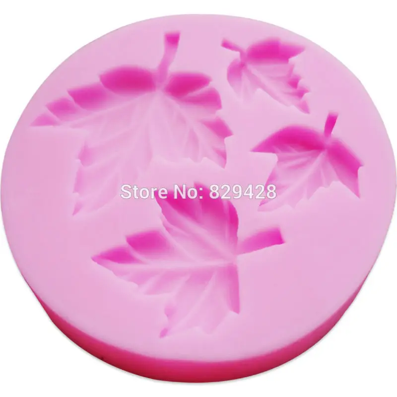 Kaymiklee M098 силиконовые 4 отверстия из кленовых листьев Fondant(сахарная) Сахарная паста из бисера форма пресс-форма для украшения выпечка торта DIY Инструменты