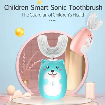 

360 Degrees Intelligent Automatic Sonic Children's Electric Toothbrush U Type 3 Modes Tooth Brush USB Charging