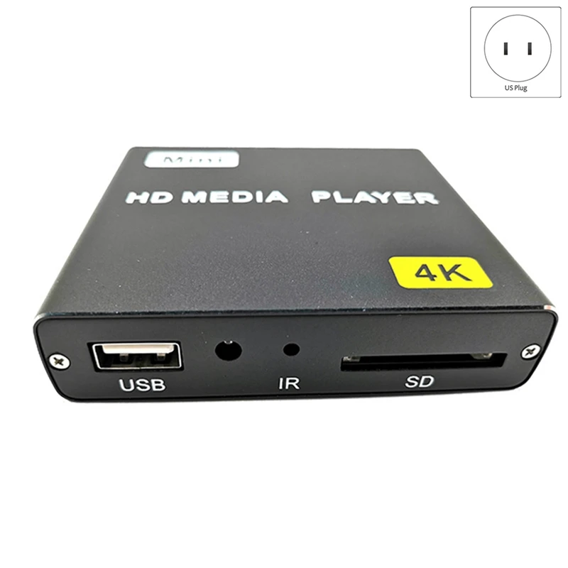 4K Multimedya Oynatıcı Full HD Medya Oynatıcı AV VGA HDMI Arayüzü Çok Dilli Çok Fonksiyonlu Video Oynatıcı_voghion.com
