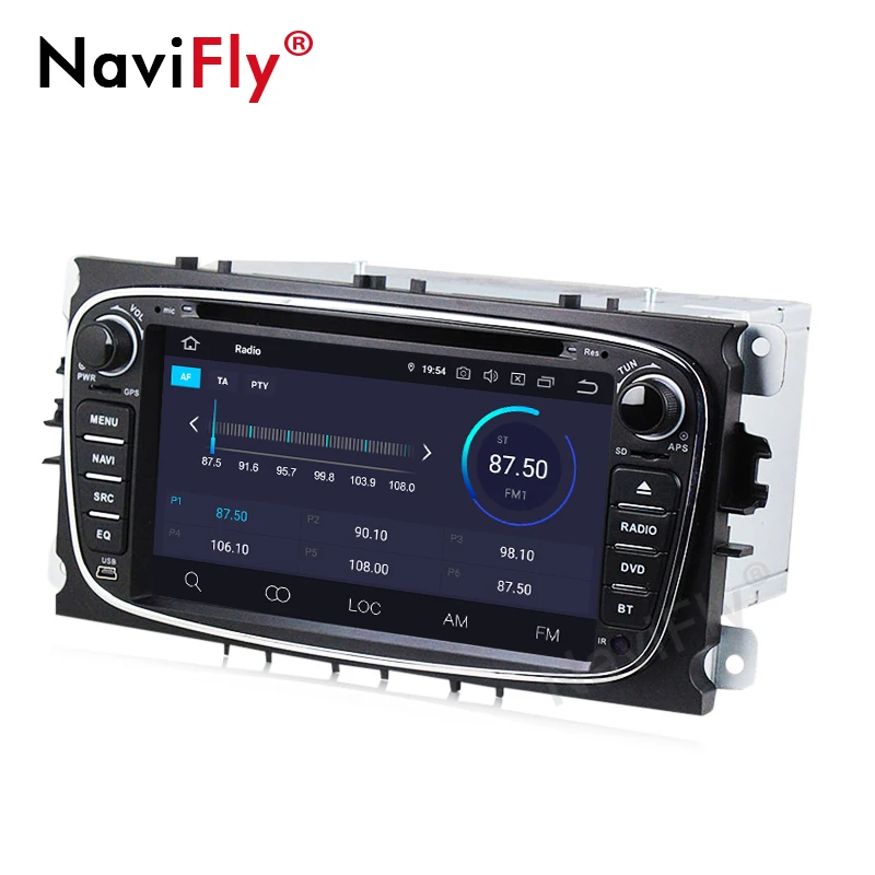 Best NaviFly IPS DSP Android 9.0 Car Multimedia Player for Mondeo C-Max S-Max Focus 2 Car GPS Navigation with Wifi Stereo Autoradio 2