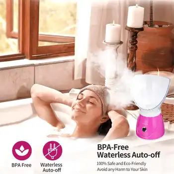 

Nano Negative Ionic Facial Steamer Women Face Deep Cleaning Steamer Personal Sauna Spa Tool Open Pore Moisturizer Skin Care