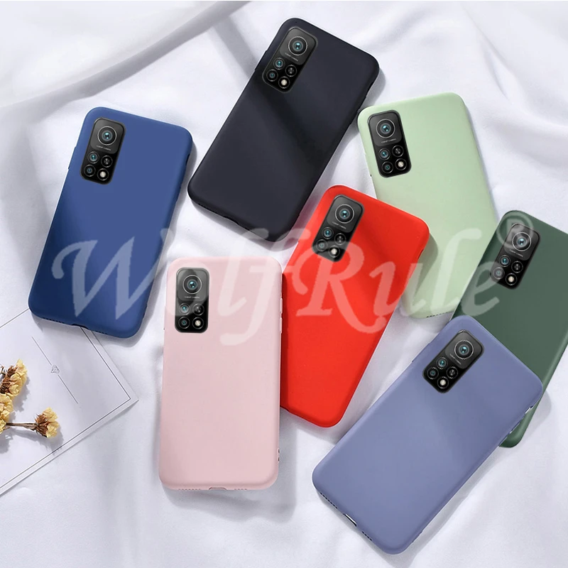 Для крышки Xiaomi Mi 10T Pro чехол для 10 T жидкий бампер мягкий Redmi Note 8 9 S Lite Fundas | Мобильные