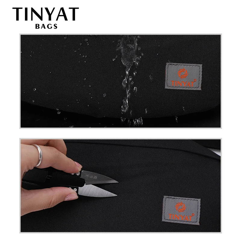 Мужская поясная сумка TINYAT повседневная холщовая пояс женская на для хранения