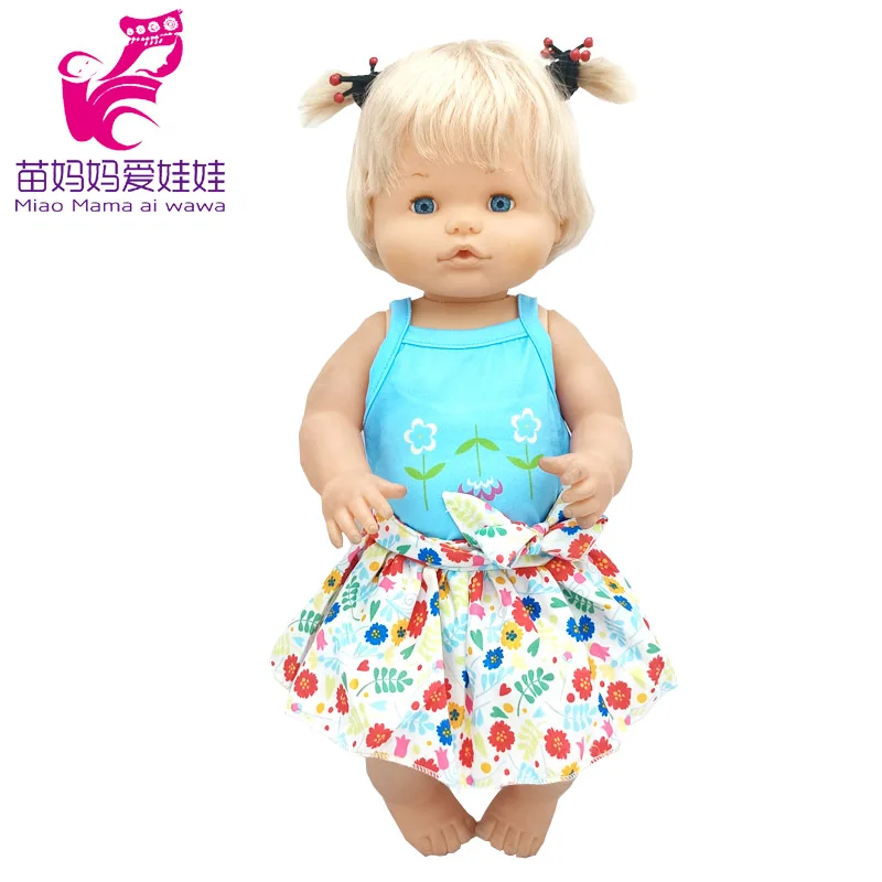 For 40 Cm Nenuco Doll Clothes 17 Inch Baby Doll Flower Shirt Pants Toys Clothing
