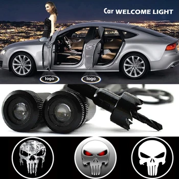 

2 X volkrays Car Door Light Laser Welcome Ghost Shadow Projector Punisher Logo Light for Mitsubishi Outlander Bmw E39 E46 Audi