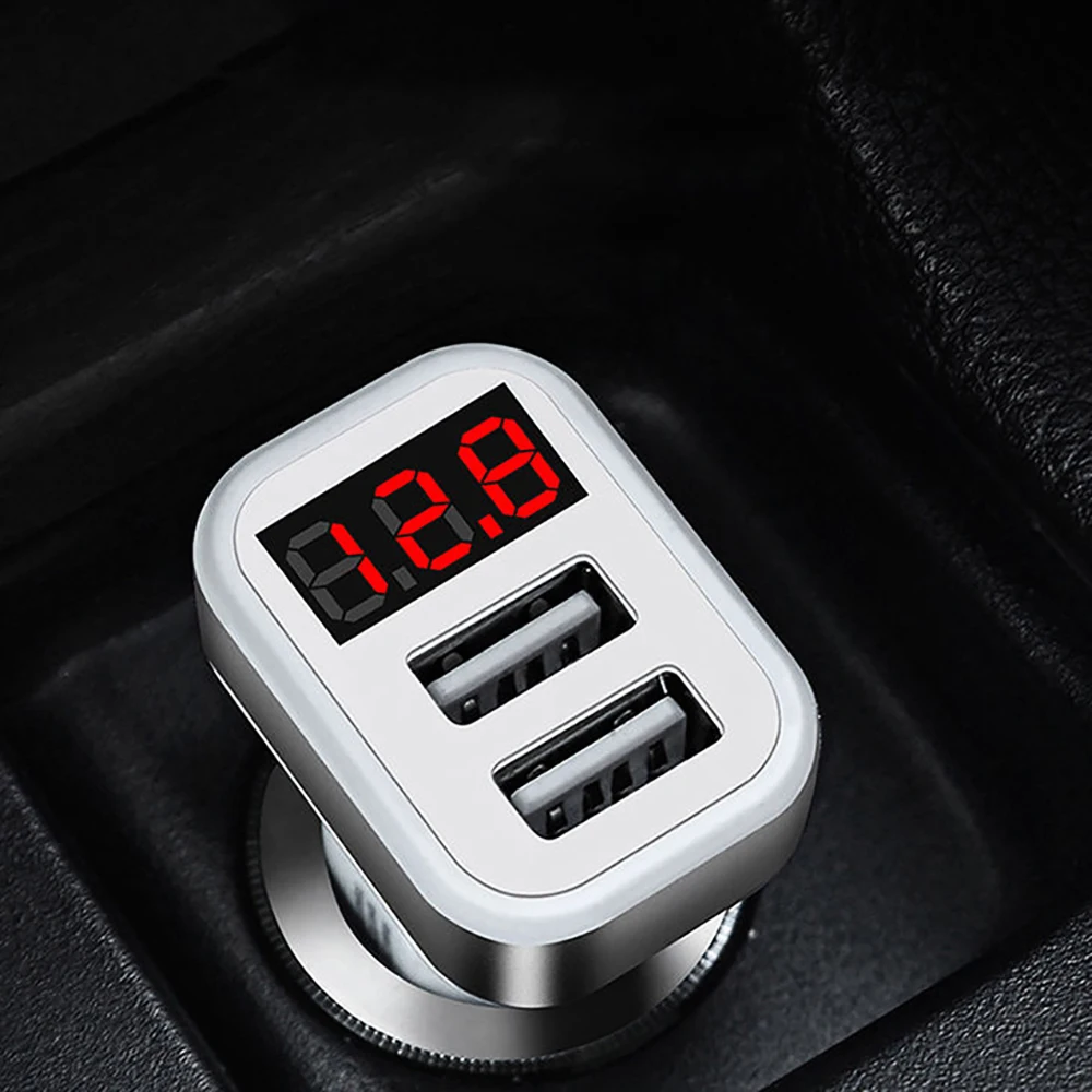 Charger(USB adapter with voltmeter and ammeter in car cigarette lighter