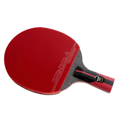 1 Piece 6-Stars Professional Carbon Fiber 7 Layers Table Tennis Bat Racket Long Short Handle Ping Pong Paddle Racket With Bag - Цвет: Short handle