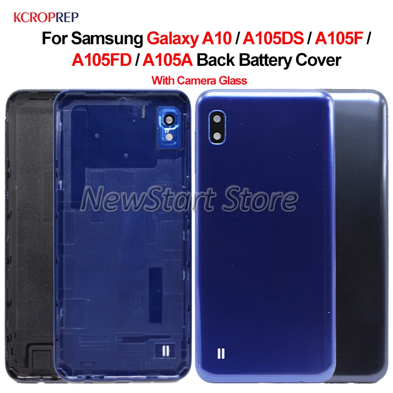 Для samsung Galaxy A10 A105F A105FD A105DS A105A Задняя стеклянная крышка батарейного отсека задняя дверь чехол Корпус для samsung A10 крышка корпуса