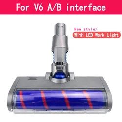 Brosse à rouleau pour tête d'aspirateur dyson V6 Type A/B, outil rotatif avec lumières Led 