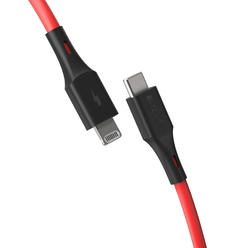Blitzwolf BW-CL2 2.4A usb type C к Lightning MFI сертифицированные Дата зарядки Кабели PD3.0 телефон зарядное устройство ПВХ для iPhone 11 Pro Max