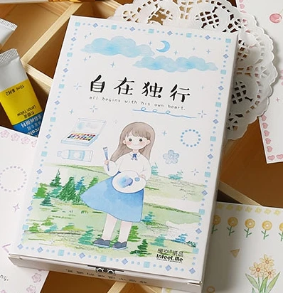 

14.3cm*9.3cm happy alone paper postcard(1pack=30pieces)