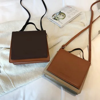 

women bag 2020 new spring PU Flap Shoulder Bags Casual Solid Hasp handbags Mori girl Simple style bag