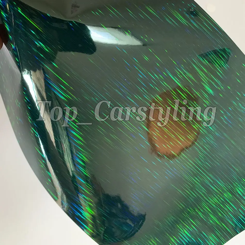 757 Green HOLOGRAPHIC rainbow color flow vinyl hologram laser carr wrap sticker foil (20)