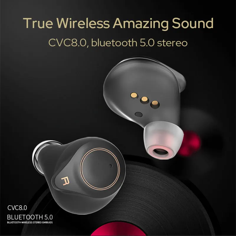 Портативный Bluetooth 5,0 наушники True беспроводной с функцией громкой связи стерео вкладыши Водонепроницаемая гарнитура для телефона спортивные музыкальные наушники