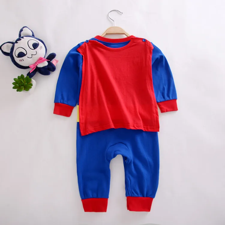 Хлопковый комбинезон с длинным рукавом и накидкой для мальчиков|set fashion|baby cottonboys