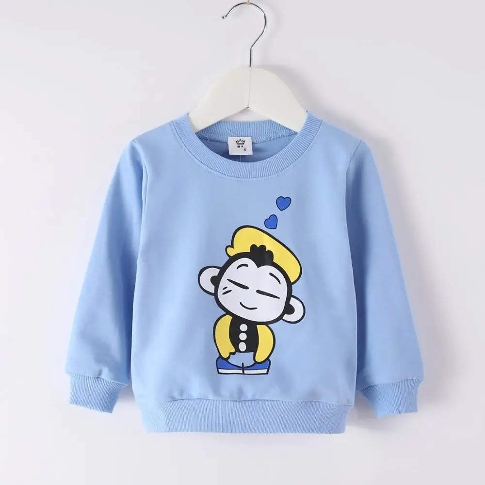 Свитер для маленьких мальчиков и девочек; топы из хлопка; сезон весна-осень; Повседневная Толстовка с капюшоном с героями мультфильмов; пуловер с длинными рукавами; детская одежда; одежда для детей