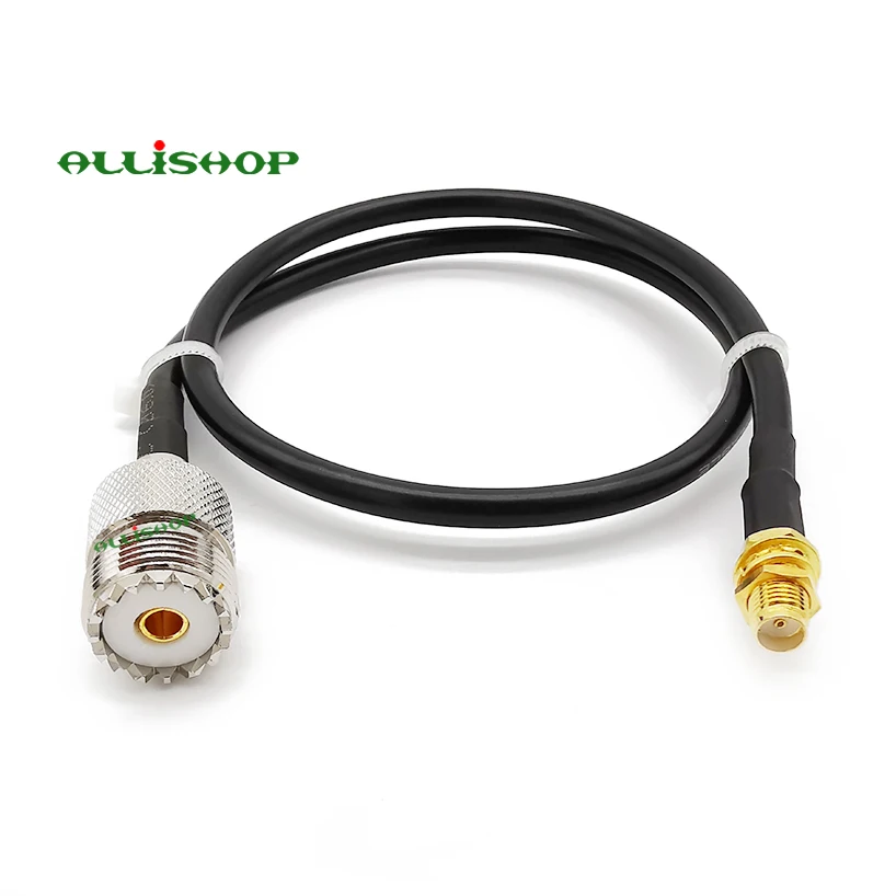 

SMA Female to UHF SO239 Female RG58 Extension Cord Cable for Ham Radio UHF SO-239 Jack to SMA Female Adapter 1/3/6/9/12/15M