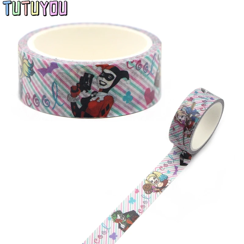 PC305 Wholesale 20pcs /lot Suicide Squad Washi Tapes DIY Painting paper Masking tape Decorative Adhesive Tapes