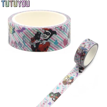 

PC305 Wholesale 20pcs /lot Cool Clown Girl Washi Tapes DIY Painting Paper Masking Tape Decorative Adhesive Tapes