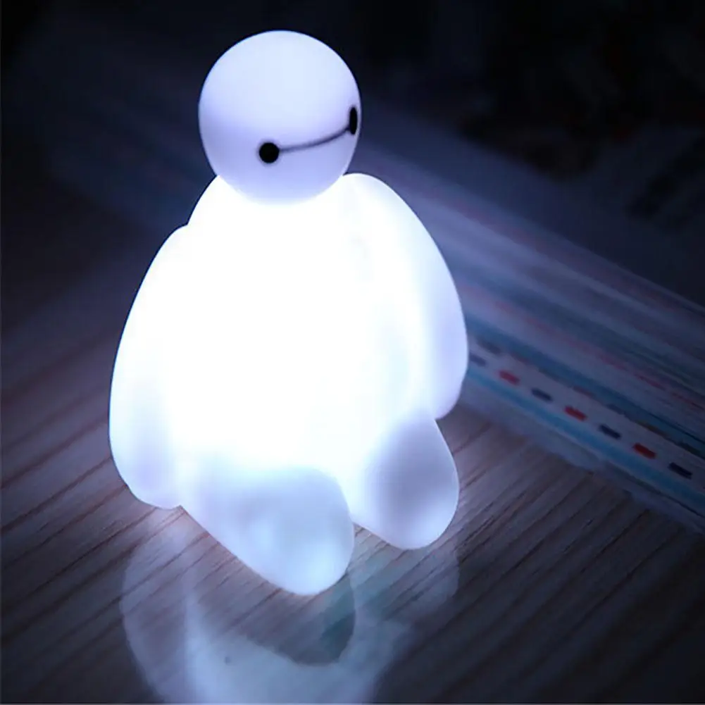 Kids Baby Cartoon Night Light Switch Baymax Led energy saving Lamp Creative Nightlight For Children Bedroom Bedside | Освещение