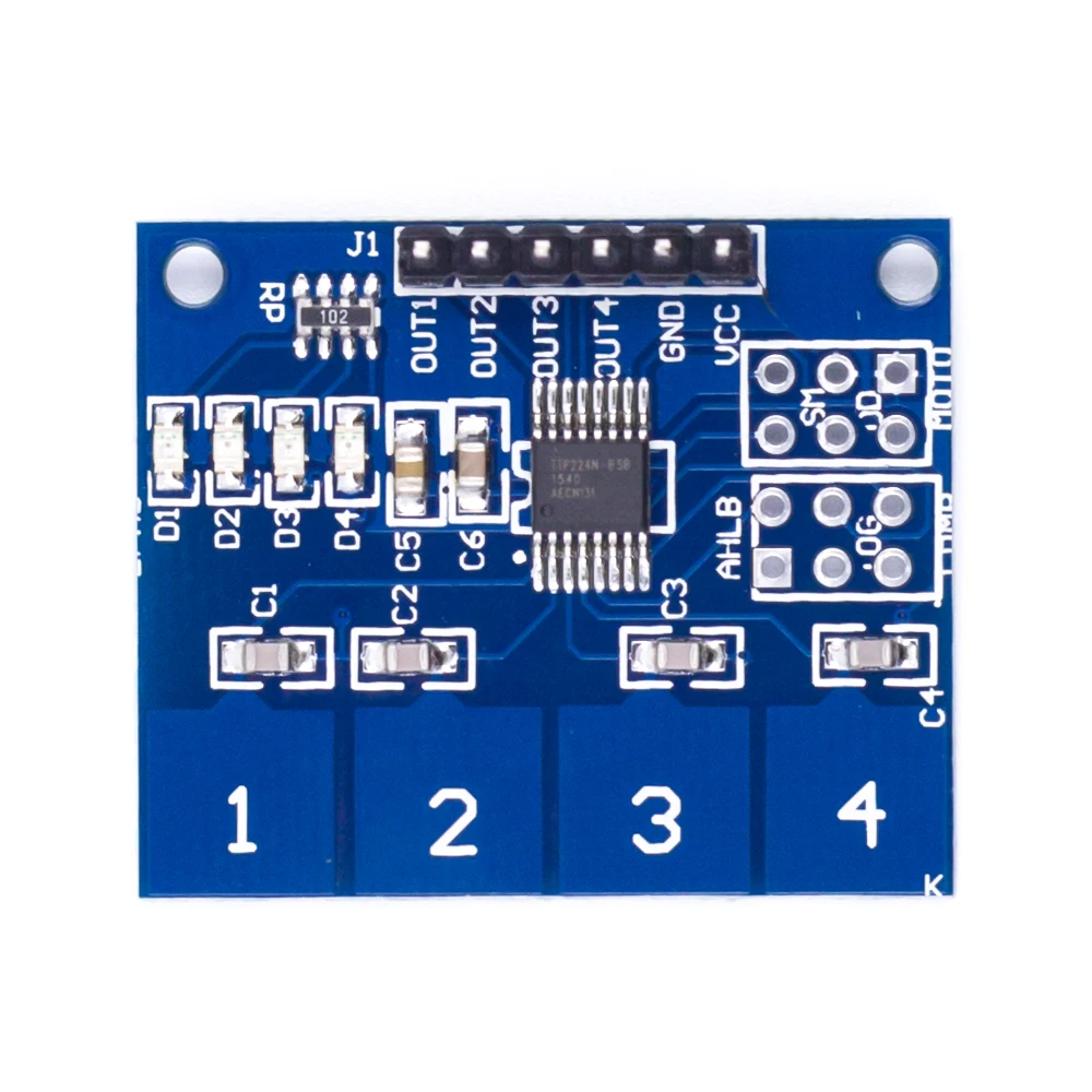 5 шт. TTP223B/TTP224/TTP226/TTP229 1/4/8/16 канальный цифровой емкостной переключатель сенсорный Сенсор модуль для Arduino - Цвет: TTP224 4-Way