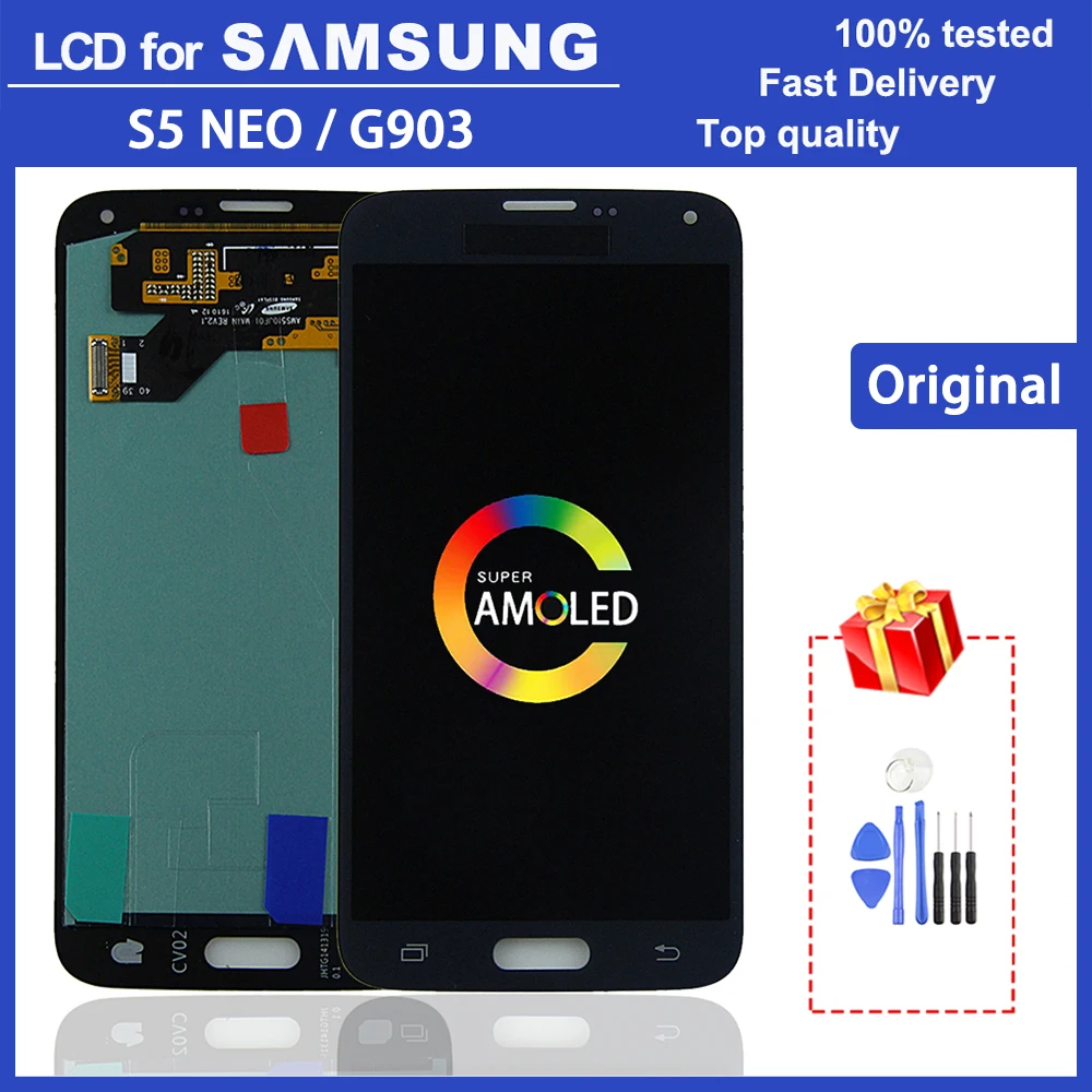Оригинальный Super AMOLED 5 1 &quotS5 NEO G903 ЖК-дисплей для Samsung Galaxy SM-G903M G903F ЖК цифровой