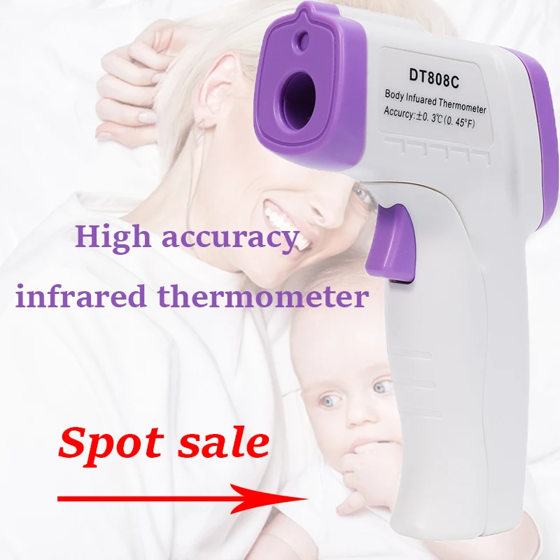 

Forehead Non Contact Infrared Thermometer LCD Body Temperature Fever Digital IR Measurement Tool Gun for Baby Adult