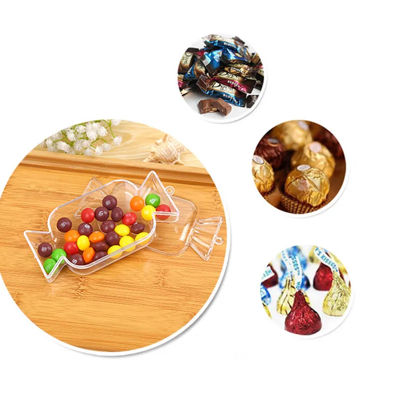 10 шт./лот пластиковые коробки конфет в форме милых для свадьбы дня рождения