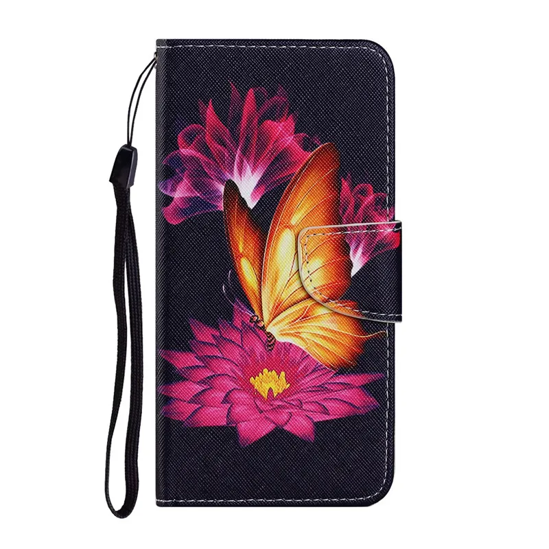 Elegant Painted Leather Wallet Flip Case - Premium Book-Style Cover
