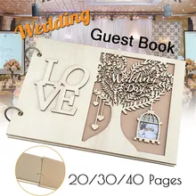 20/30/40 páginas rústico madera boda Libro de Visitas árbol personalizado alternativo personalizado libro de signos con ranura para foto de pareja