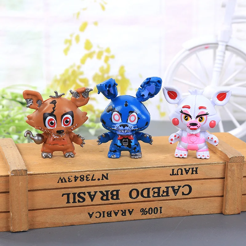 FNAF Five Nights at Freddy's Nightmare Freddy Chica Bonnie Funtime Foxy PVC Action Figures Toys