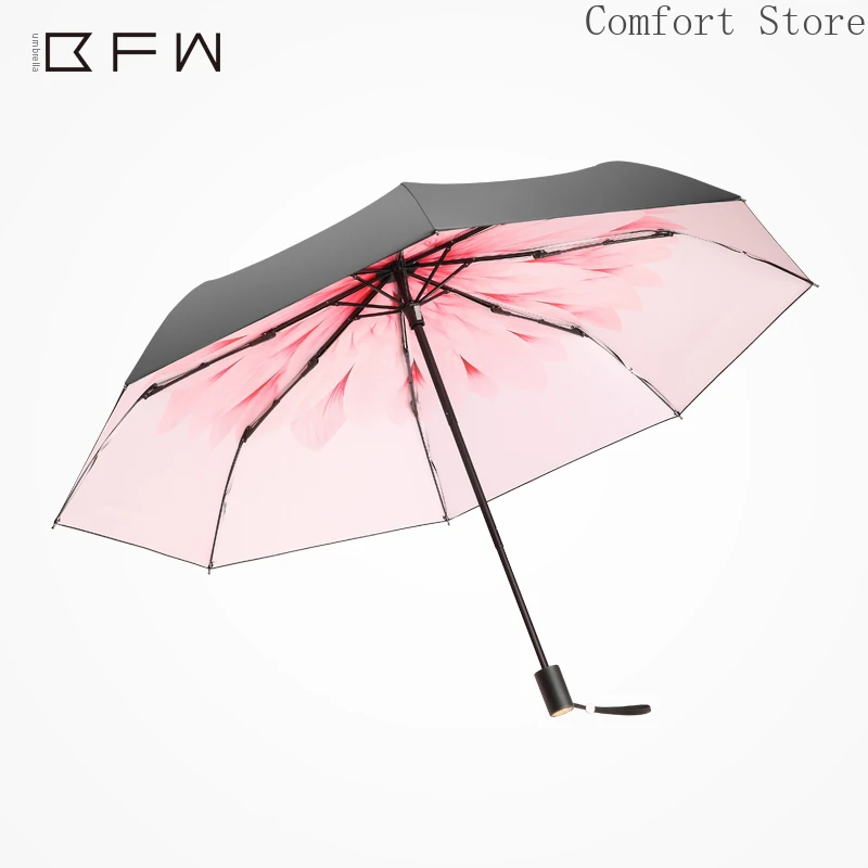 Paraguas exclusivo ligero para dama, sombrilla plegable de 3 a 5 Mini sombrilla de protección Uv, a prueba de lluvia, portátil, color rosa|Paraguas| - AliExpress