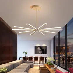 MDWELL современные светодиодные потолочные светильники для гостиной, спальни, кабинета, матовые золотые/белые готовые потолочные лампы 90-260 в