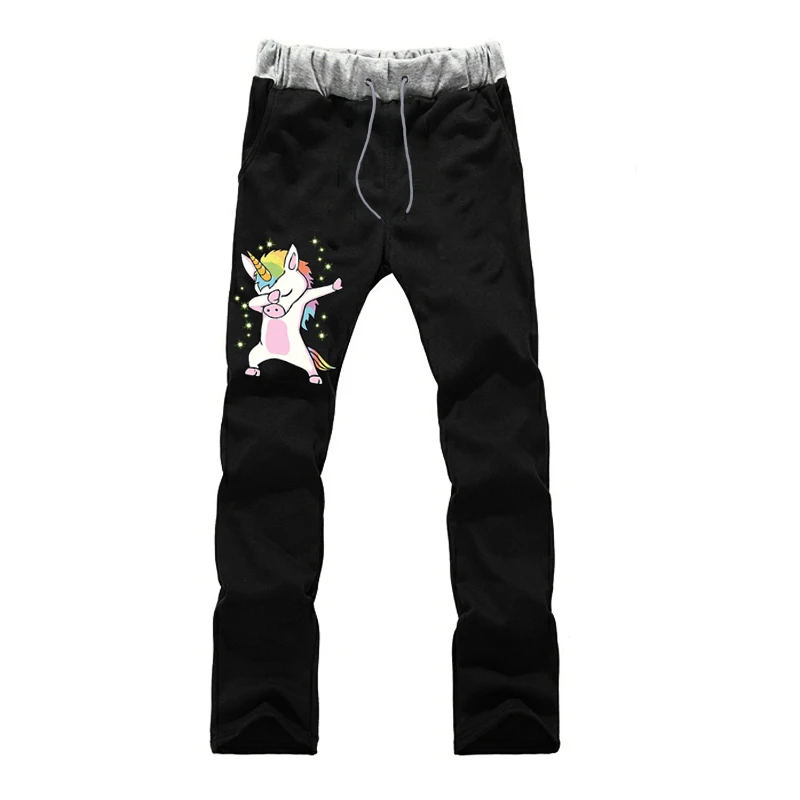 Pants 10 Хлопковые длинные брюки с единорогом для мальчиков, штаны в стиле хип-хоп, осенние спортивные штаны, штаны-шаровары, мужские повседневные штаны для фитнеса, бега, тренировок - Цвет: Pants 10