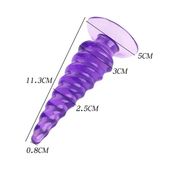 Rotating Thread Dildo With Soft Jelly Suction Cup Sex Toys For Woman Men Realistic Penis Butt Plug Erotic Women's Anal Massager 6