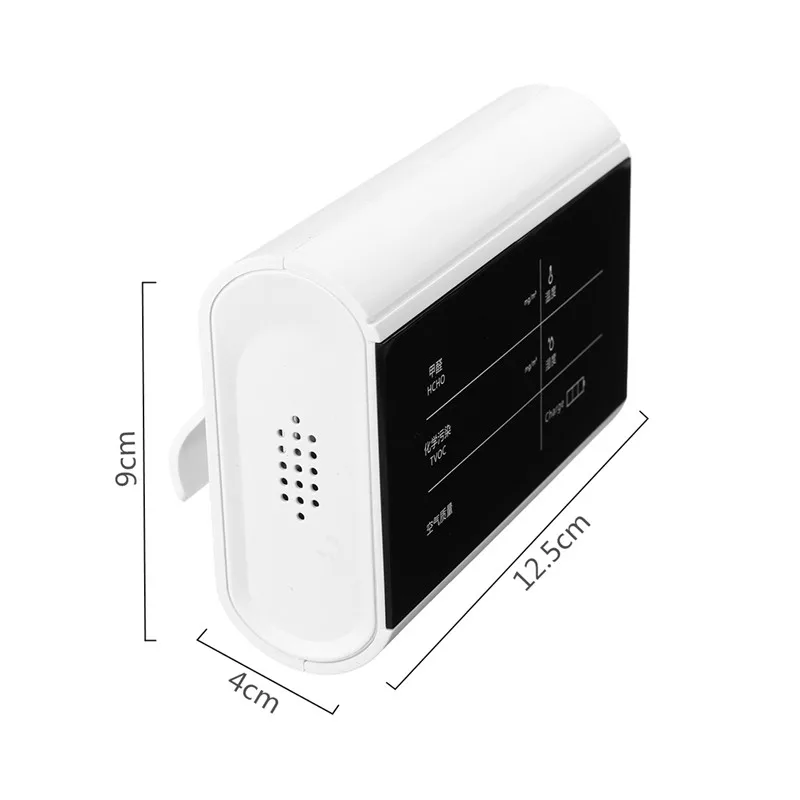 Air Quality Pollution Monitor Formaldehyde Multifunctional Detector Home Indoor Plastic in HCHO TVOC Temperature&Humidity
